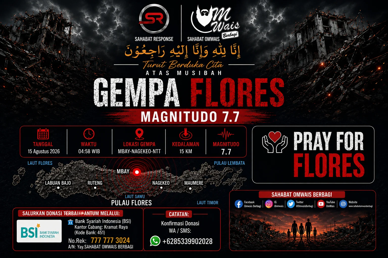 PRAY FOR FLORES: Tanggap Darurat Gempa Magnitudo 7.7